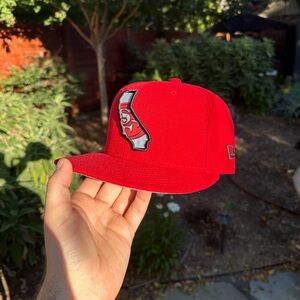 🏈🏟️NFL San Francisco 49ers New Era Red Fitted Hat 7 1/2 California💛❤️